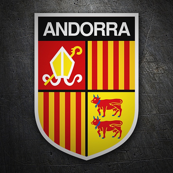 Aufkleber: Wappen Andorra