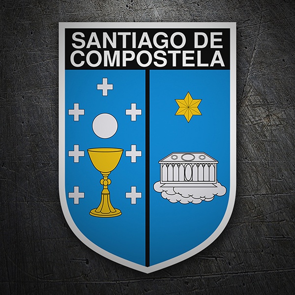 Aufkleber: Wappen Santiago de Compostela 1
