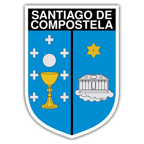 Aufkleber: Wappen Santiago de Compostela