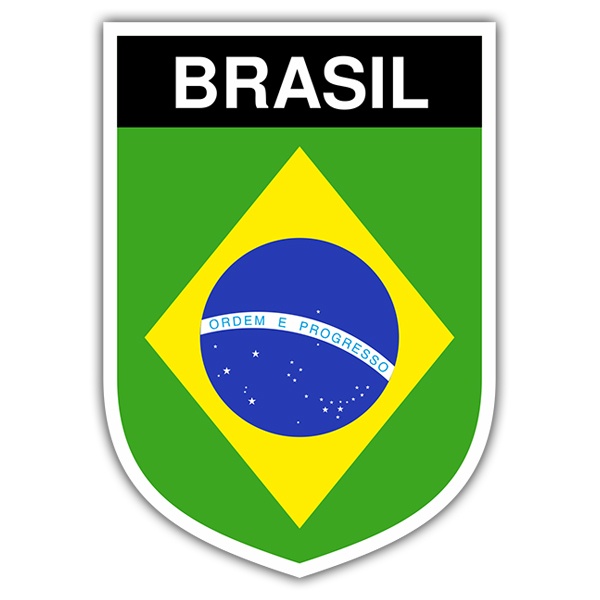 Aufkleber: Wappen Brasilien