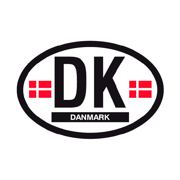 Aufkleber: Oval Dänemark