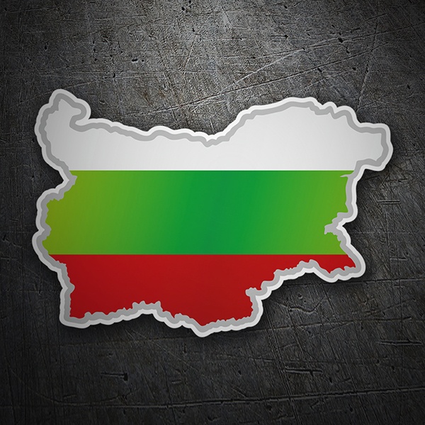 Aufkleber: karte Flagge Bulgarien 1