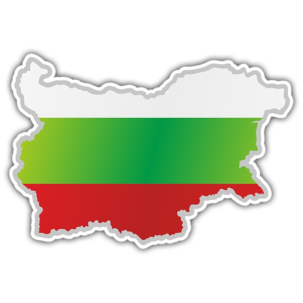 Aufkleber: karte Flagge Bulgarien