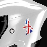Aufkleber: Karte Flagge Vereinigtes Königreich Union Jack 3