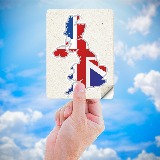 Aufkleber: Karte Flagge Vereinigtes Königreich Union Jack 5