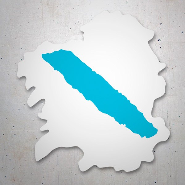 Aufkleber: Galicien Flagge Karte