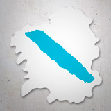 Aufkleber: Galicien Flagge Karte 3