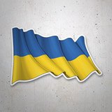 Aufkleber: Fahnenschwenken der Ukraine 3