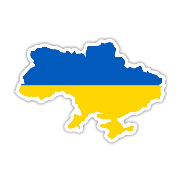 Aufkleber: Silhouette Ukraine Land