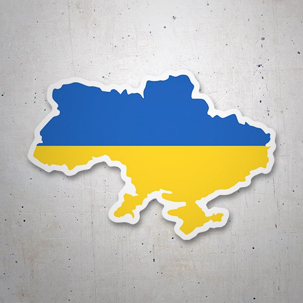 Aufkleber: Silhouette Ukraine Land