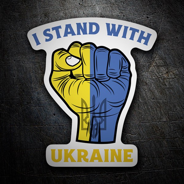 Aufkleber: Ich bin mit der Ukraine