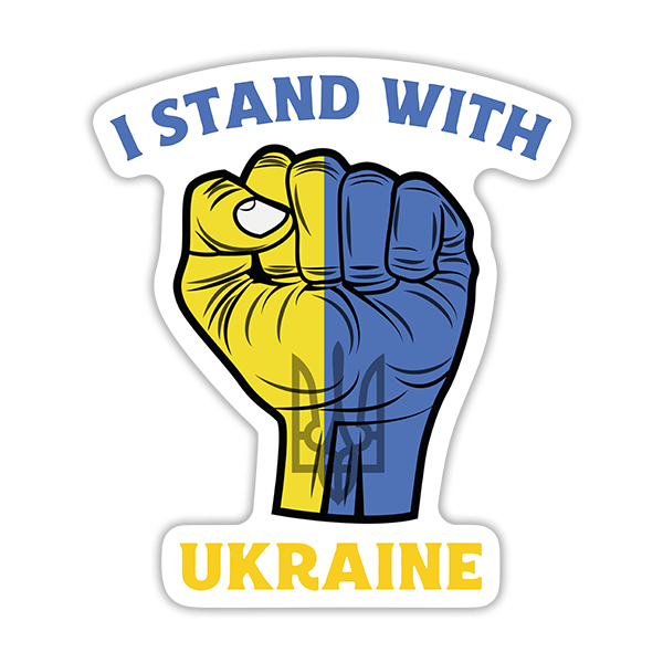 Aufkleber: Ich bin mit der Ukraine