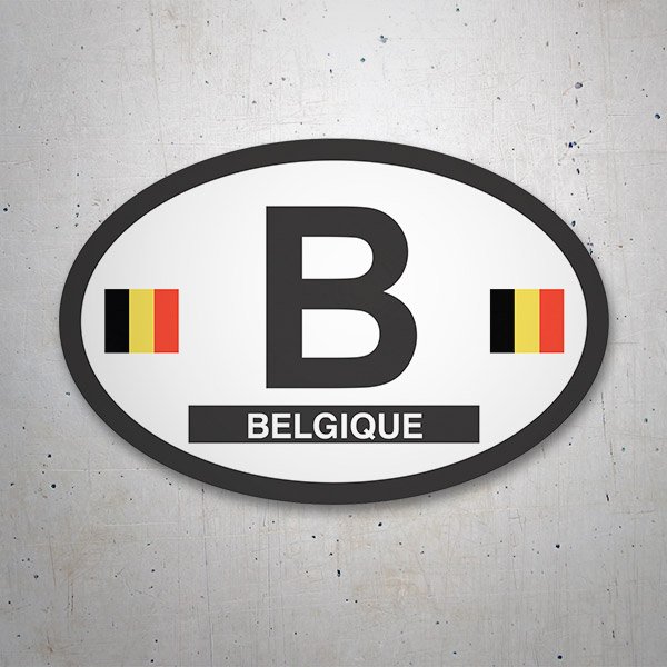 Aufkleber: Oval Belgien