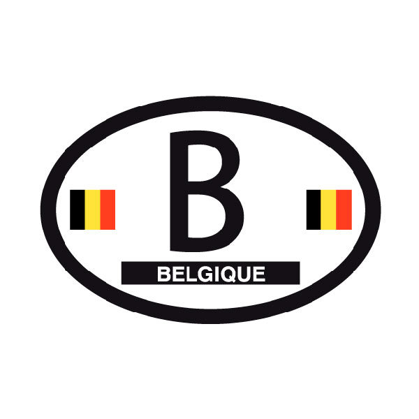 Aufkleber: Oval Belgien