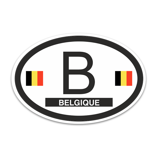 Aufkleber: Oval Belgien