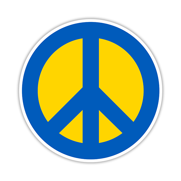 Aufkleber: Ukraine Friedenssymbol