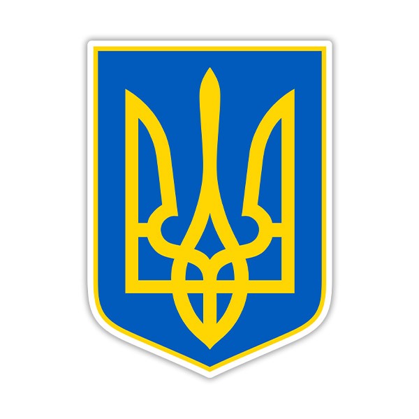Aufkleber: Wappen der Ukraine