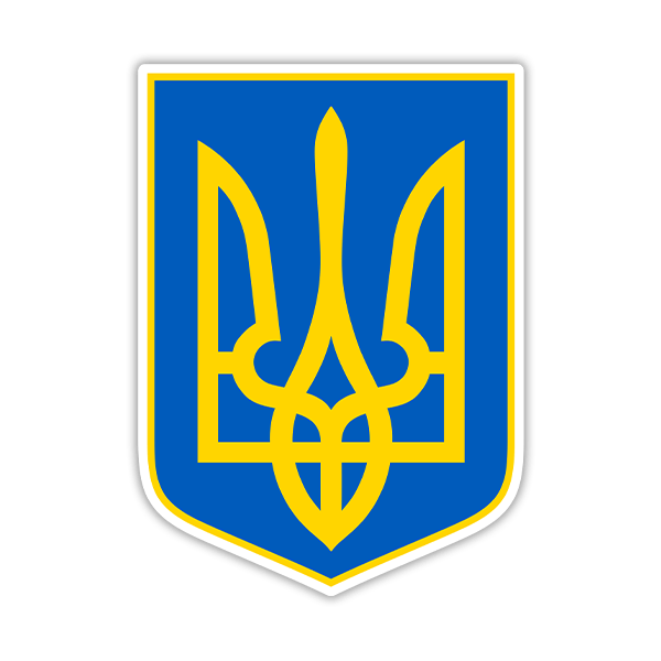 Aufkleber: Wappen der Ukraine