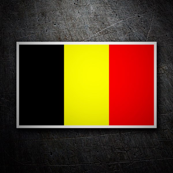 Aufkleber: Belgische Flagge 1