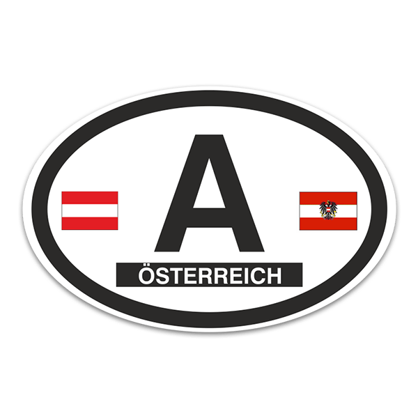 Aufkleber: Oval Österreich