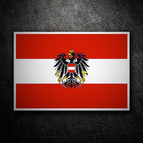 Aufkleber: Flagge von Österreich