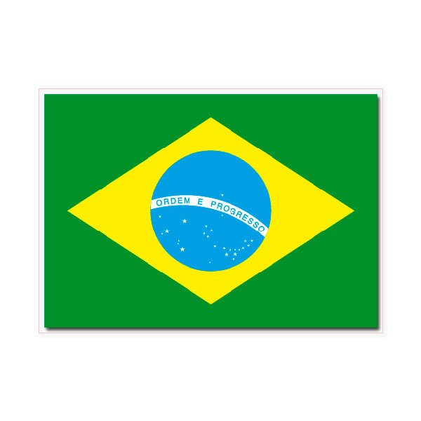 Aufkleber: Flagge Brasilien