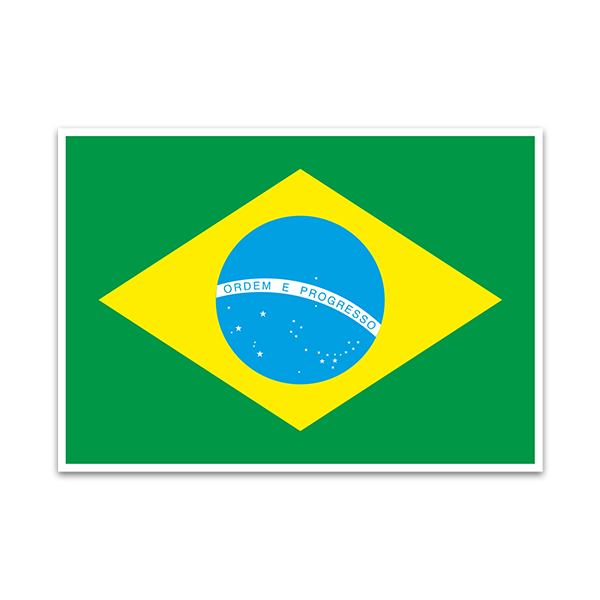 Aufkleber: Flagge Brasilien