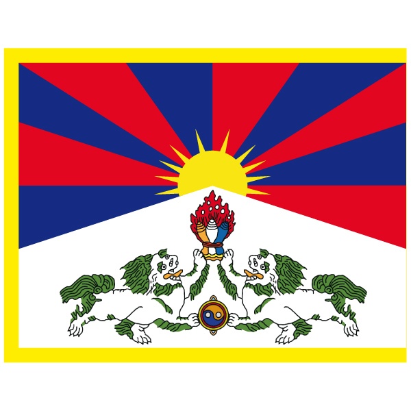 Aufkleber: Flagge Tibet