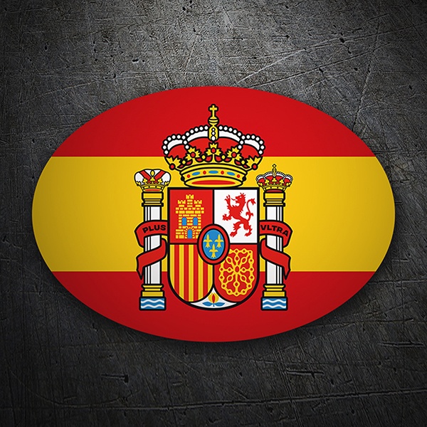Aufkleber: Ovale Flagge Spaniens