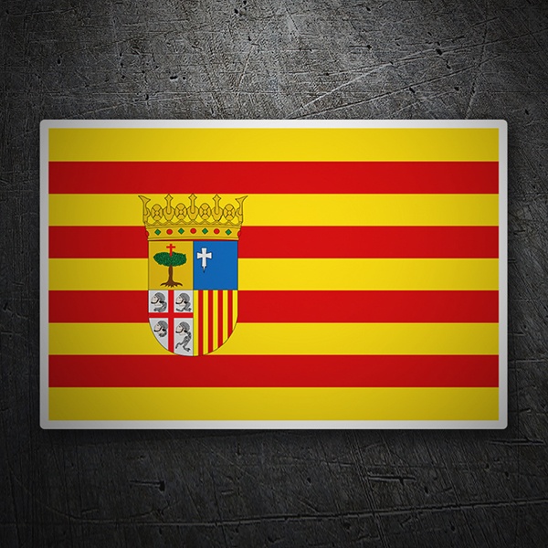 Aufkleber: Flagge Aragonien