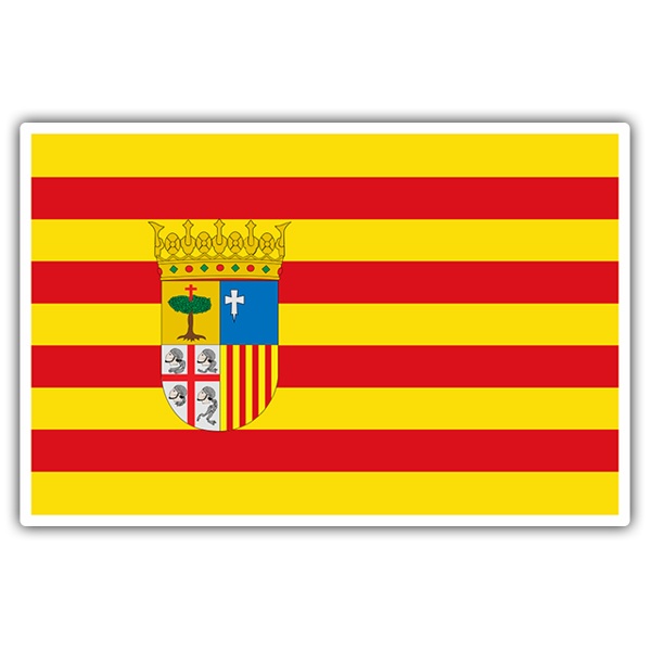 Aufkleber: Flagge Aragonien