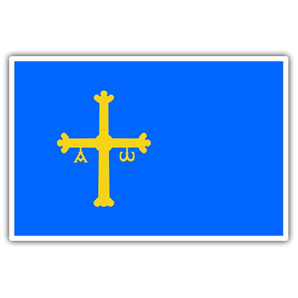 Aufkleber: Flagge Asturien