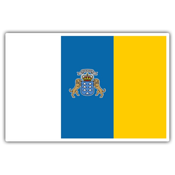 Aufkleber: Flagge-Aufkleber Kanarische Inseln