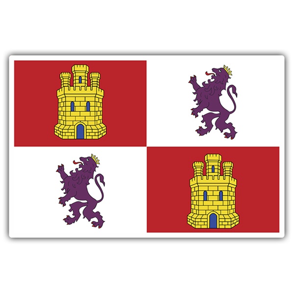 Aufkleber: Flagge-Aufkleber Kastilien und León