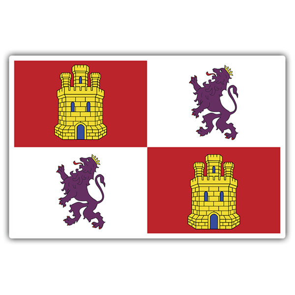Aufkleber: Flagge-Aufkleber Kastilien und León