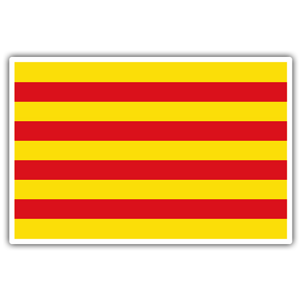 Aufkleber: Flagge Katalonien