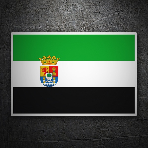 Aufkleber: Flagge Extremadura
