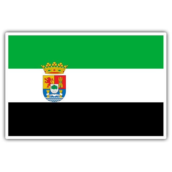 Aufkleber: Flagge Extremadura