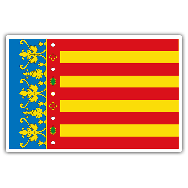 Aufkleber: Flagge Valencia