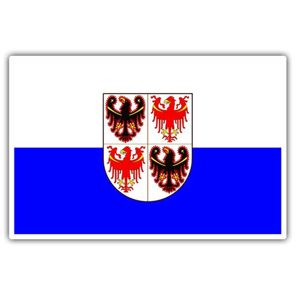 Aufkleber: Flagge Trentino-Südtirol