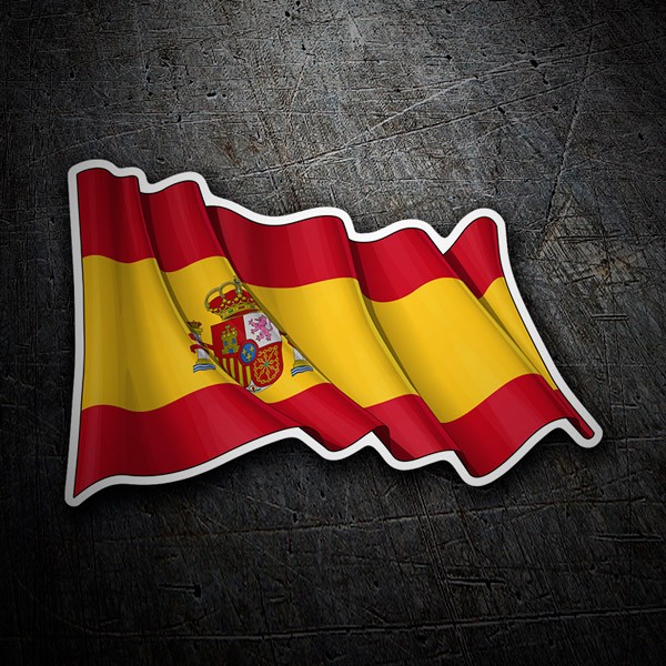 Aufkleber: Spanien Fahnenschwingen