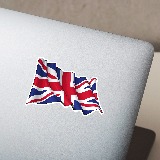 Aufkleber: Flagge des Vereinigten Königreichs winken 4