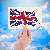 Aufkleber: Flagge des Vereinigten Königreichs winken 5