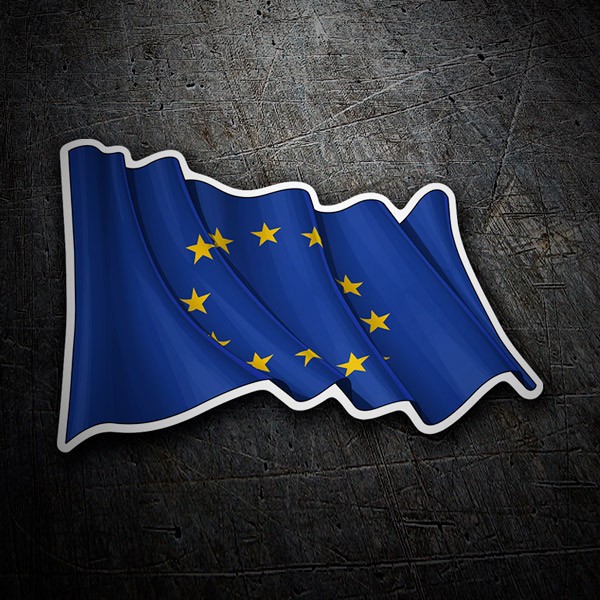 Aufkleber: Die Flagge der Europäischen Union weht