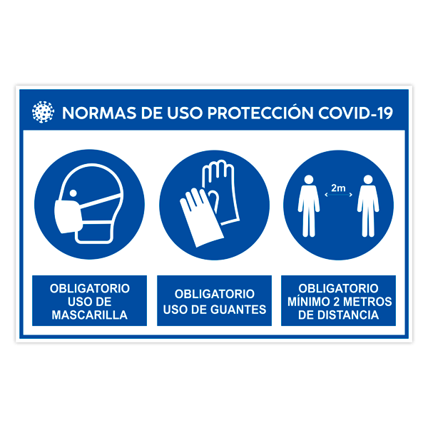 Aufkleber: Regeln für den Nutzungsschutz covid-19