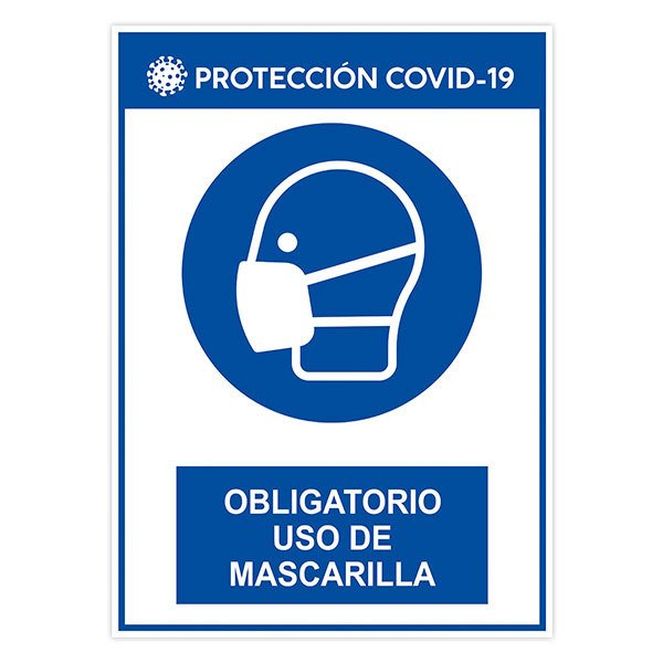 Aufkleber: Schutz covid19 Verwendung einer Maske