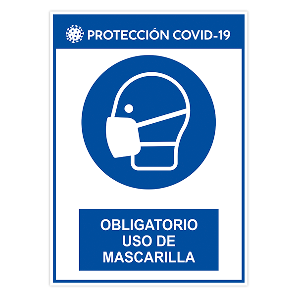 Aufkleber: Schutz covid19 Verwendung einer Maske