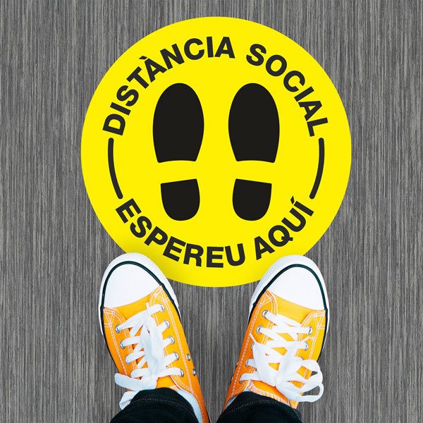 Aufkleber: Fussbodenaufkleber Distància Social auf Katalanisc 1