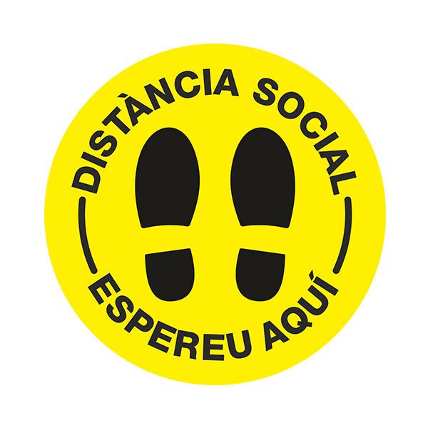 Aufkleber: Fussbodenaufkleber Distància Social auf Katalanisc