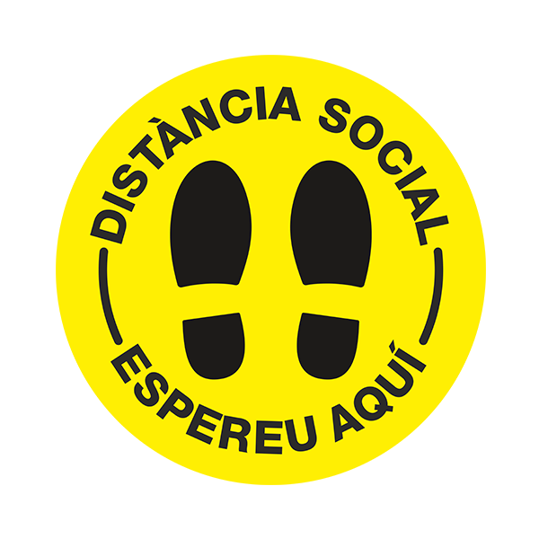 Aufkleber: Fussbodenaufkleber Distància Social auf Katalanisc 0